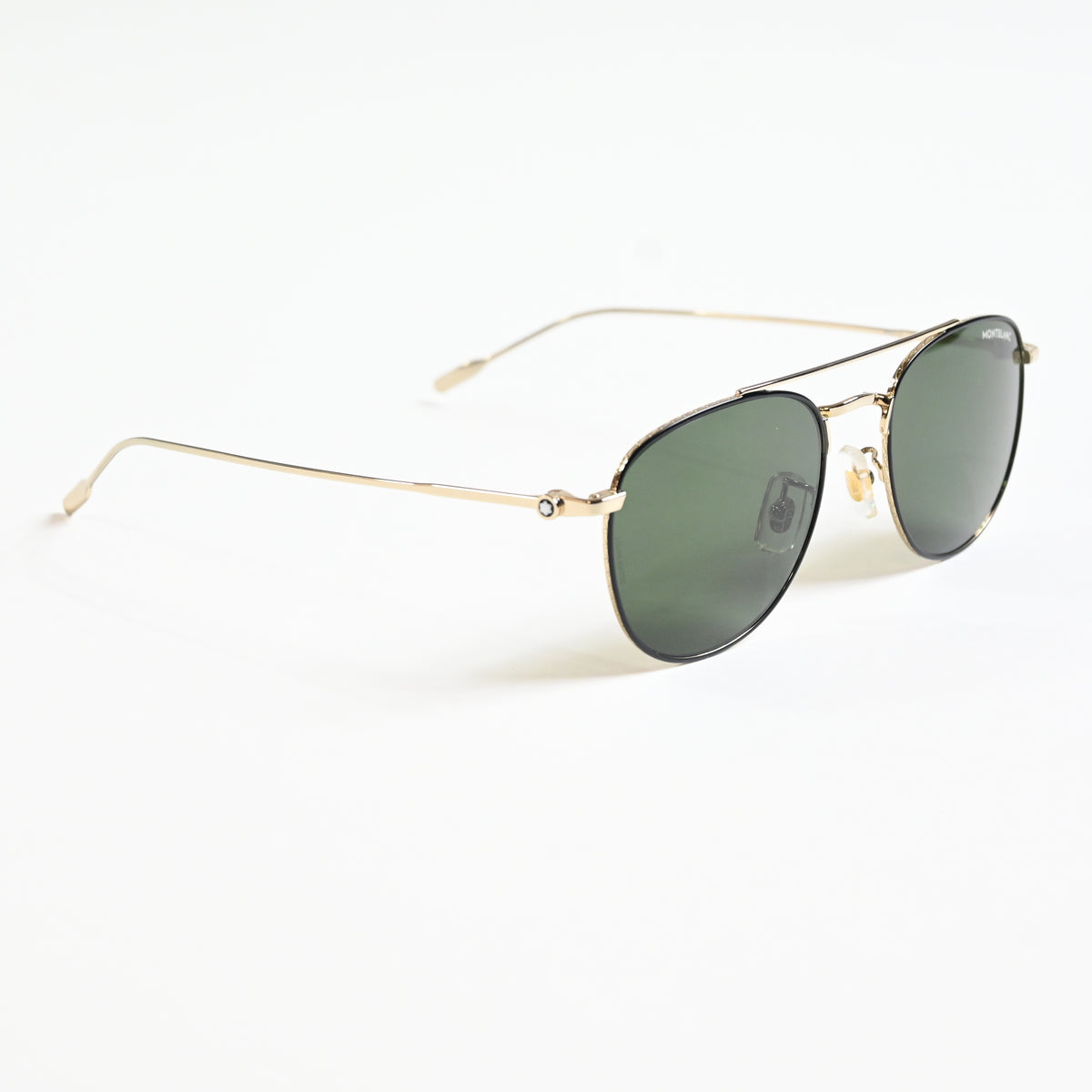 Montblanc MB0211S 004 Mens Authentic Sunglasses Gold/Green, 53mm - New