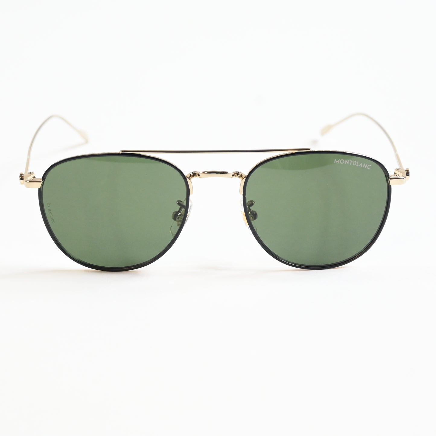 Montblanc MB0211S 004 Mens Authentic Sunglasses Gold/Green, 53mm - New