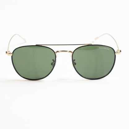 Montblanc MB0211S 004 Mens Authentic Sunglasses Gold/Green, 53mm - New