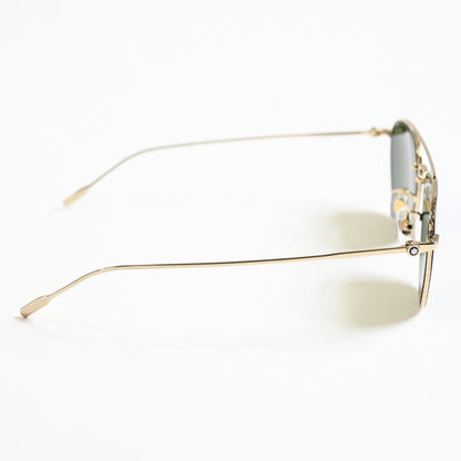 Montblanc MB0211S 004 Mens Authentic Sunglasses Gold/Green, 53mm - New
