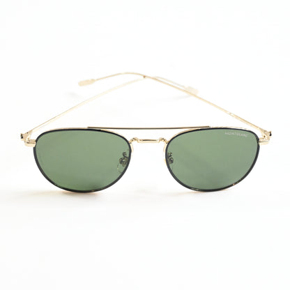 Montblanc MB0211S 004 Mens Authentic Sunglasses Gold/Green, 53mm - New