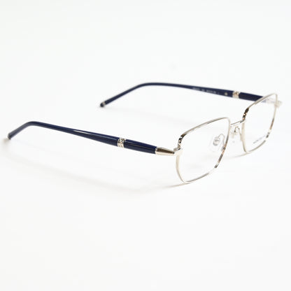 Montblanc MB0347O 002 Mens Authentic Eyeglasses Silver/Blue, 52mm - New