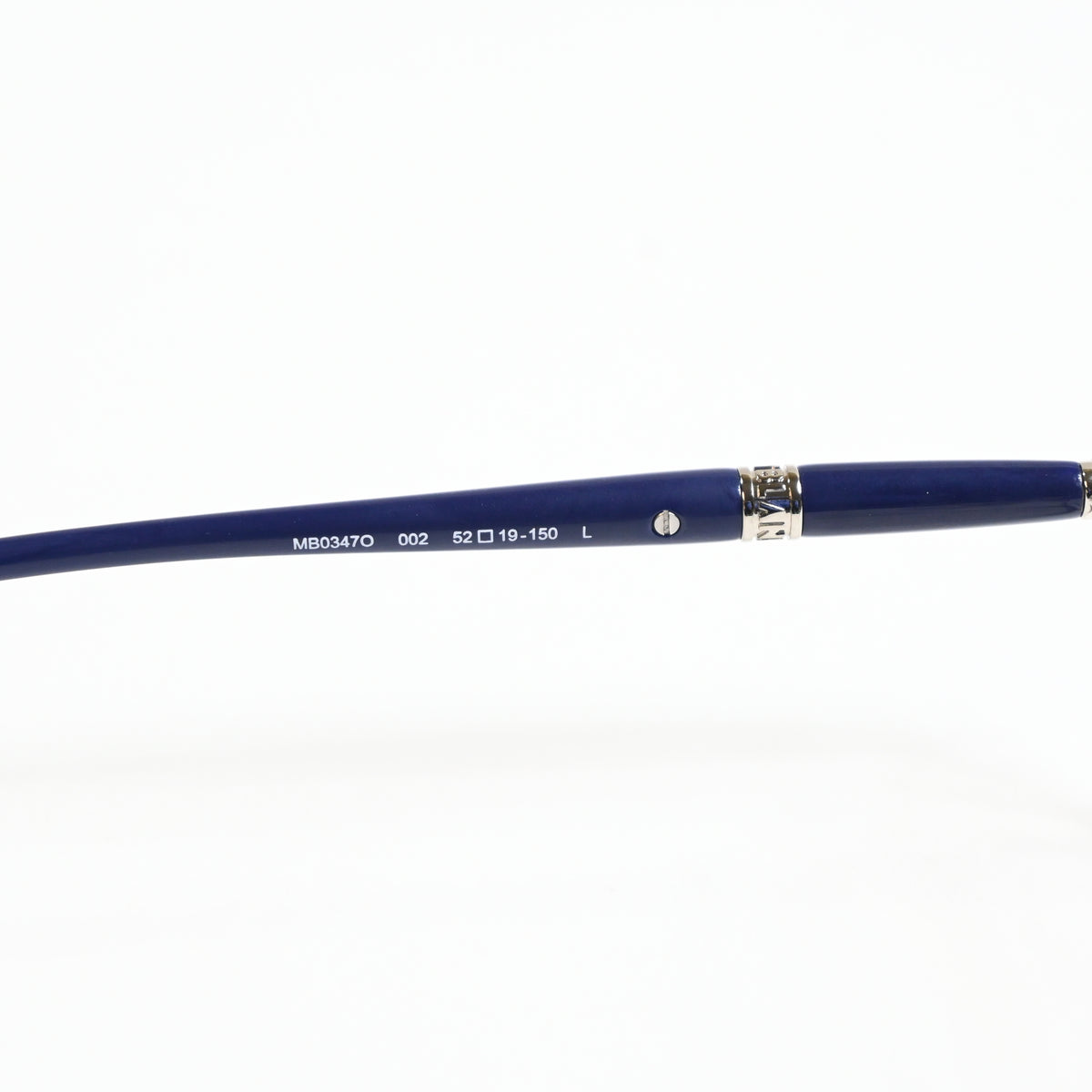 Montblanc MB0347O 002 Mens Authentic Eyeglasses Silver/Blue, 52mm - New