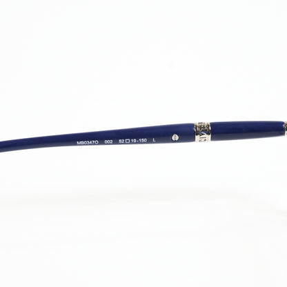 Montblanc MB0347O 002 Mens Authentic Eyeglasses Silver/Blue, 52mm - New