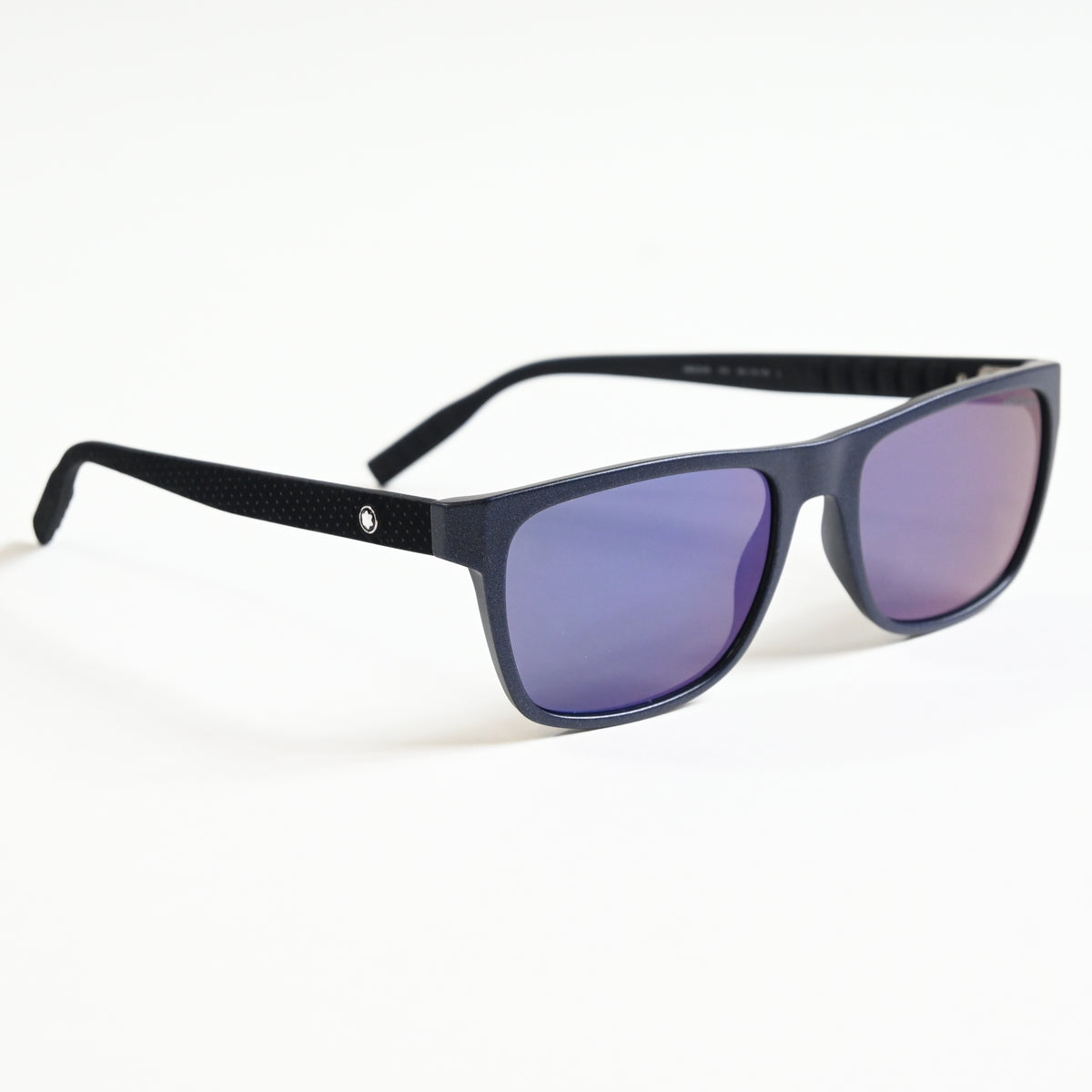 Montblanc MB0209S 002 Mens Authentic Sunglasses Black/Blue, 57mm - New