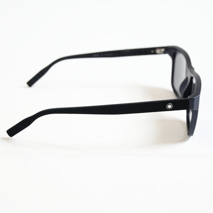 Montblanc MB0209S 002 Mens Authentic Sunglasses Black/Blue, 57mm - New