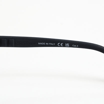 Montblanc MB0209S 002 Mens Authentic Sunglasses Black/Blue, 57mm - New