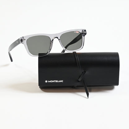 Montblanc MB0254S 003 Mens Authentic Sunglasses Gray/Brown, 53mm - New
