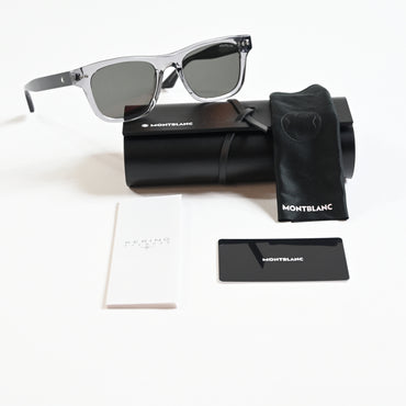 Montblanc MB0254S 003 Mens Authentic Sunglasses Gray/Brown, 53mm - New
