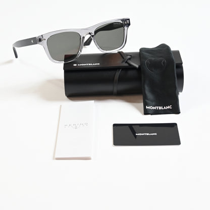 Montblanc MB0254S 003 Mens Authentic Sunglasses Gray/Brown, 53mm - New