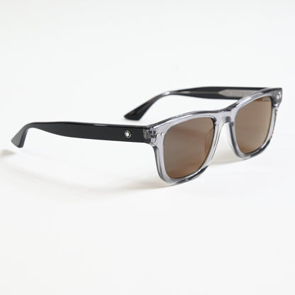 Montblanc MB0254S 003 Mens Authentic Sunglasses Gray/Brown, 53mm - New