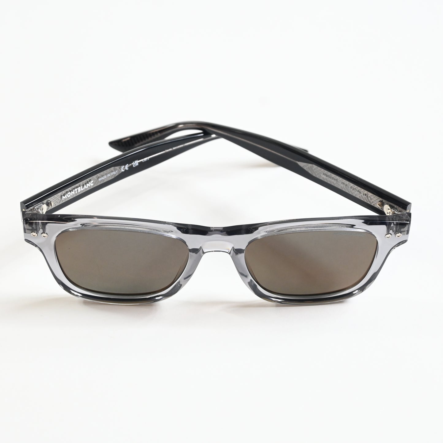 Montblanc MB0254S 003 Mens Authentic Sunglasses Gray/Brown, 53mm - New