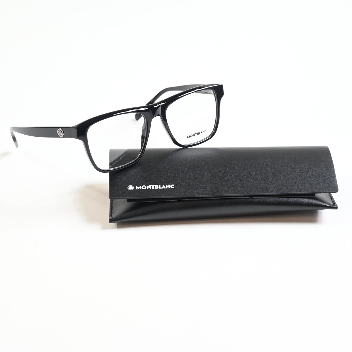 Montblanc MB0203O 004 Mens Authentic Eyeglasses Black, 55mm - New