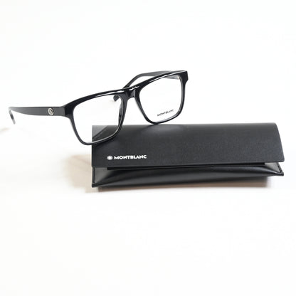 Montblanc MB0203O 004 Mens Authentic Eyeglasses Black, 55mm - New