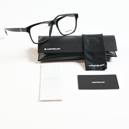 Montblanc MB0203O 004 Mens Authentic Eyeglasses Black, 55mm - New
