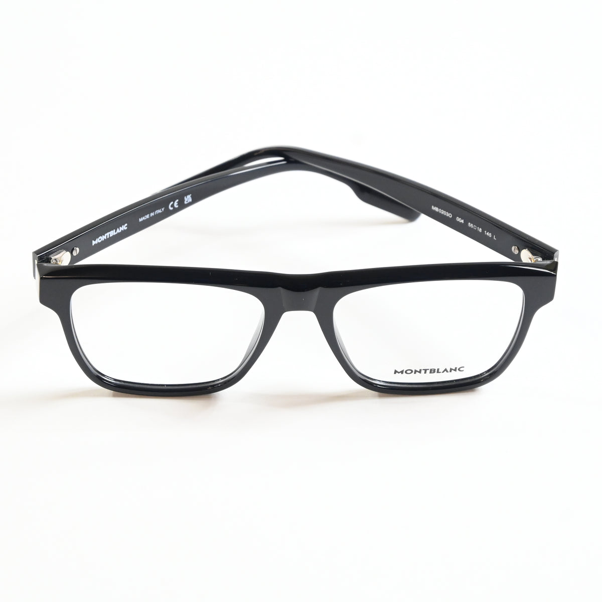 Montblanc MB0203O 004 Mens Authentic Eyeglasses Black, 55mm - New