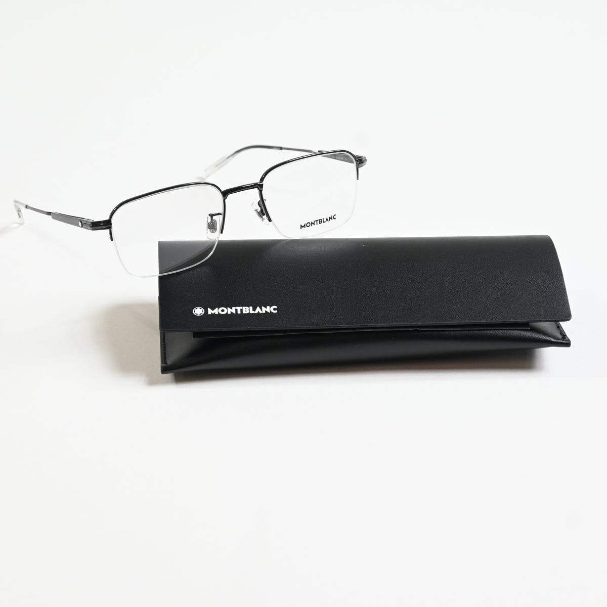 Montblanc MB0220OA 003 Mens Authentic Eyeglasses Ruthenium, 54mm - New