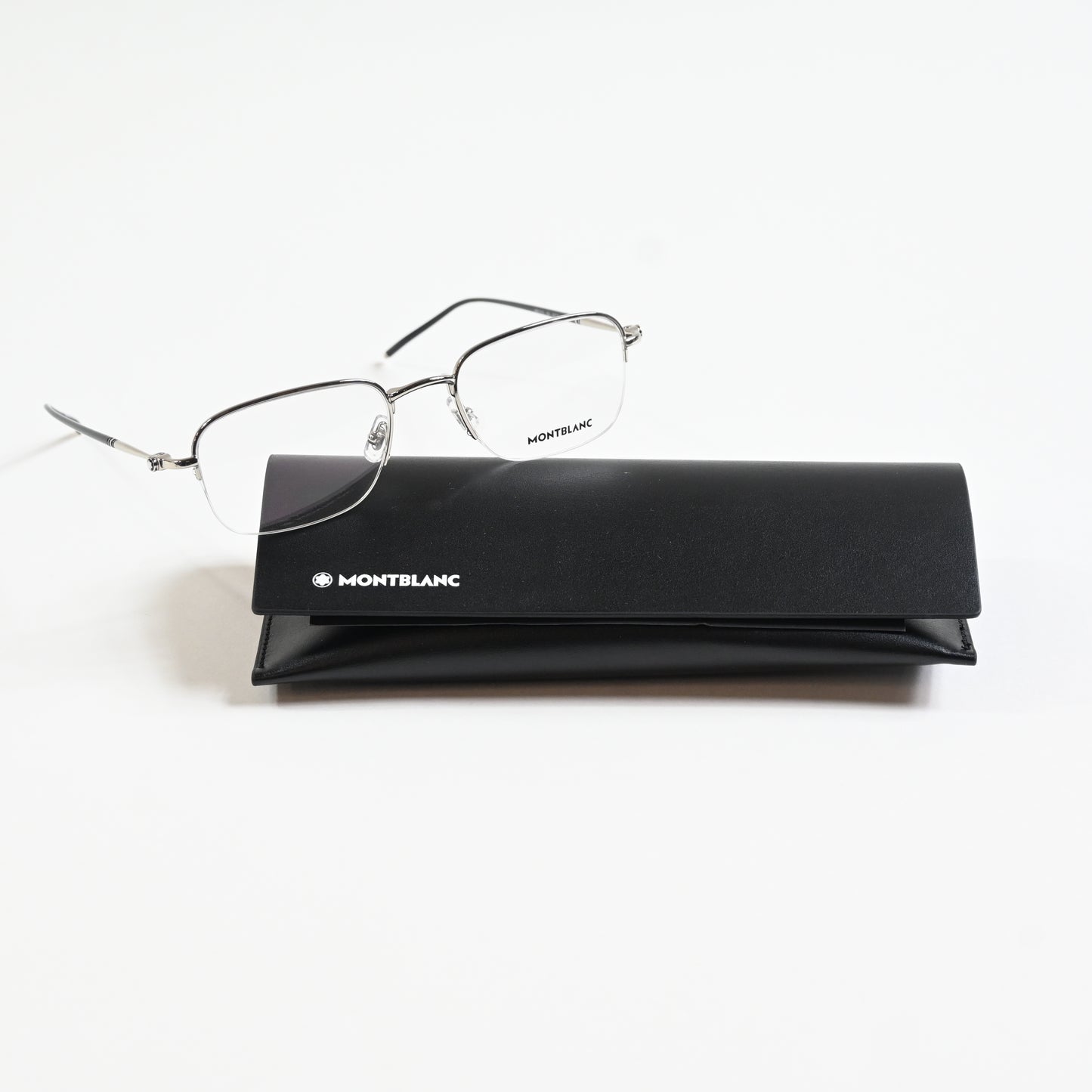 Montblanc MB0131O 001 Mens Authentic Eyeglasses Silver, 52mm - New