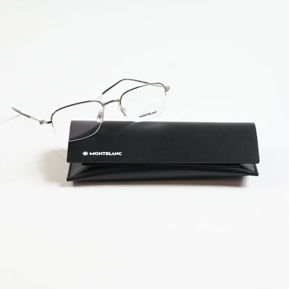 Montblanc MB0131O 001 Mens Authentic Eyeglasses Silver, 52mm - New