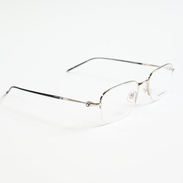 Montblanc MB0131O 001 Mens Authentic Eyeglasses Silver, 52mm - New