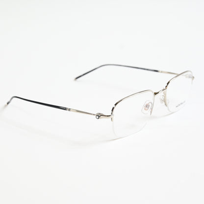 Montblanc MB0131O 001 Mens Authentic Eyeglasses Silver, 52mm - New