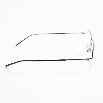 Montblanc MB0131O 001 Mens Authentic Eyeglasses Silver, 52mm - New