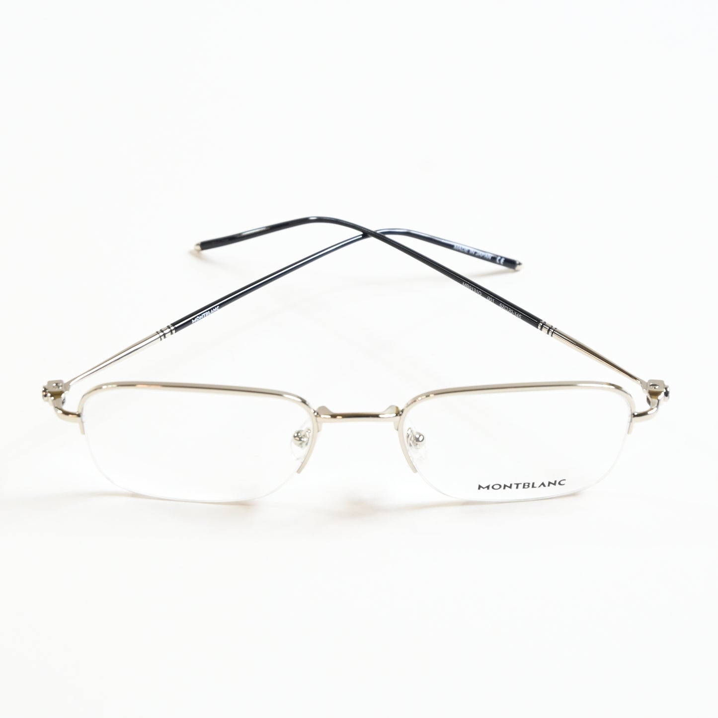 Montblanc MB0131O 001 Mens Authentic Eyeglasses Silver, 52mm - New