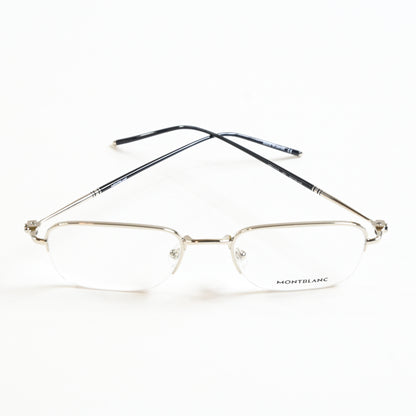 Montblanc MB0131O 001 Mens Authentic Eyeglasses Silver, 52mm - New
