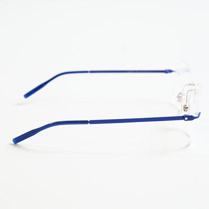 Montblanc MB0283O 003 Mens Authentic Eyeglasses Blue/Silver, 55mm - New