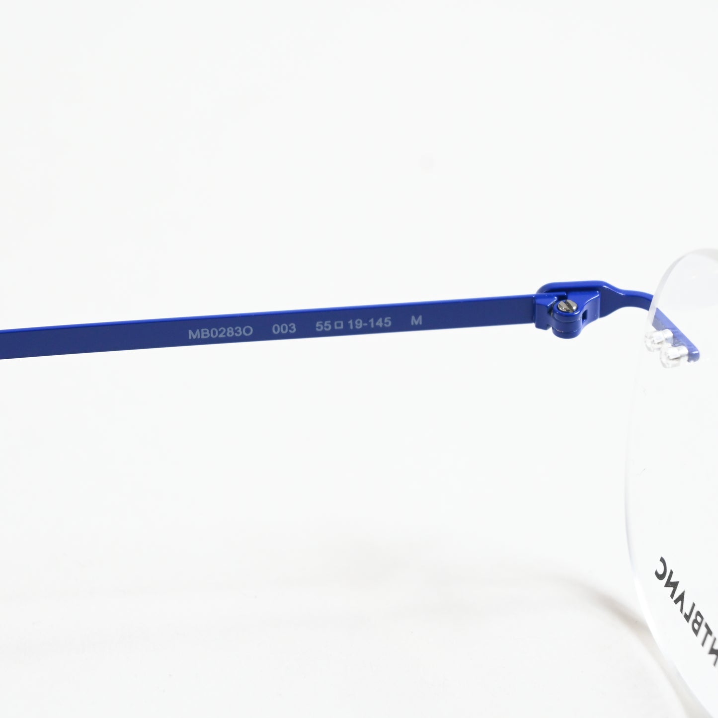 Montblanc MB0283O 003 Mens Authentic Eyeglasses Blue/Silver, 55mm - New