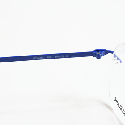 Montblanc MB0283O 003 Mens Authentic Eyeglasses Blue/Silver, 55mm - New