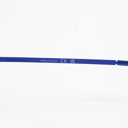 Montblanc MB0283O 003 Mens Authentic Eyeglasses Blue/Silver, 55mm - New