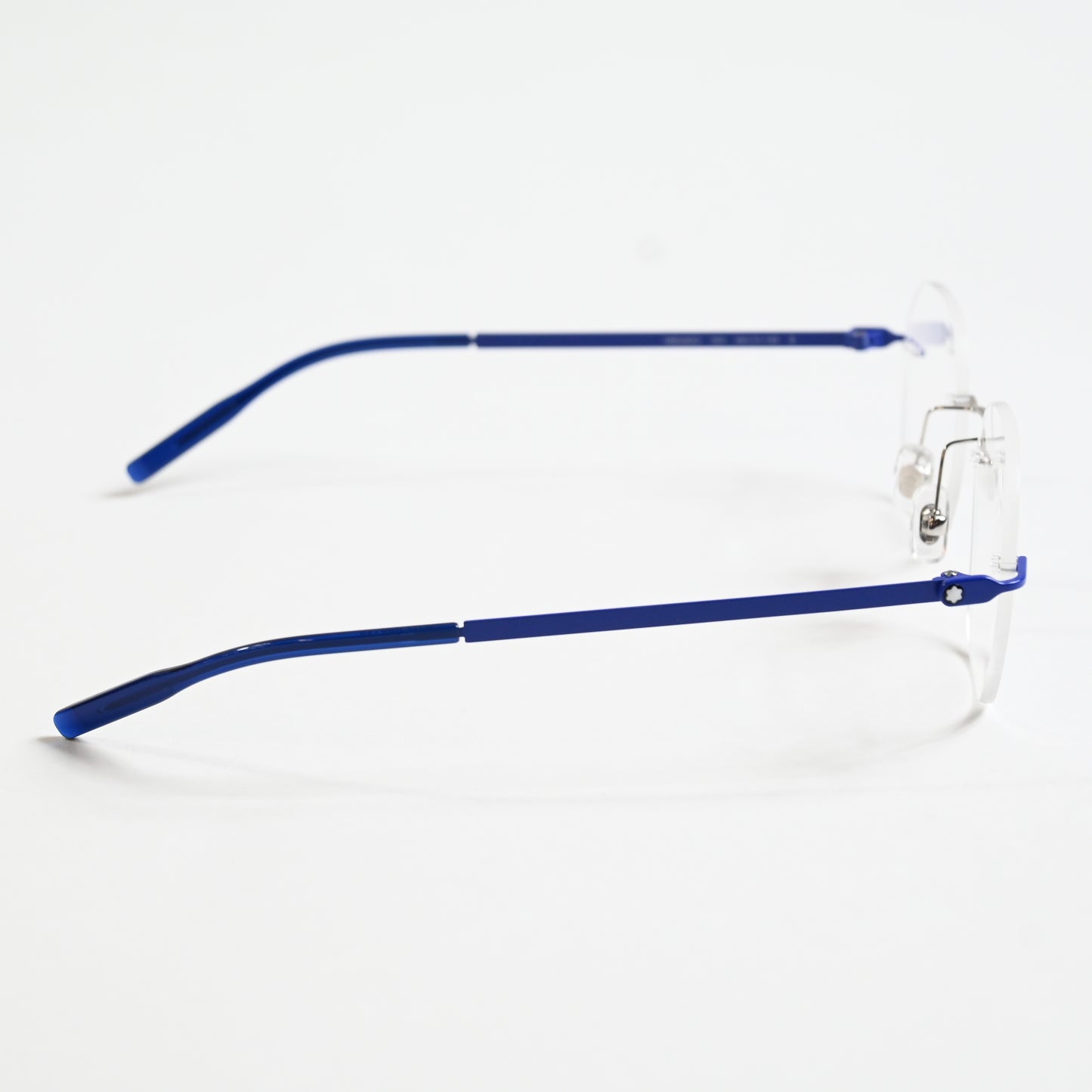 Montblanc MB0282O 003 Mens Authentic Eyeglasses Blue/Silver, 49mm - New