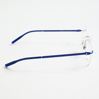 Montblanc MB0282O 003 Mens Authentic Eyeglasses Blue/Silver, 49mm - New