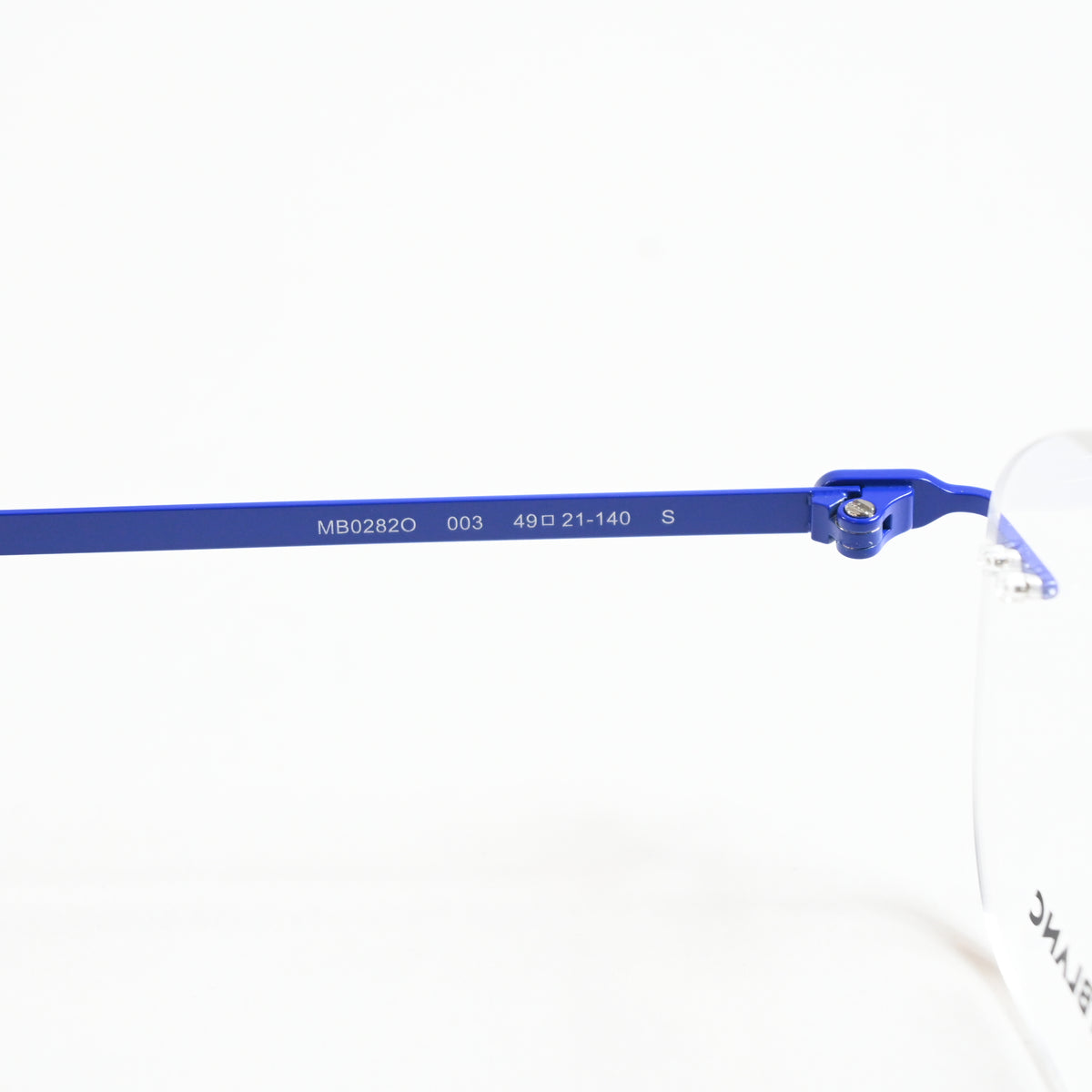 Montblanc MB0282O 003 Mens Authentic Eyeglasses Blue/Silver, 49mm - New