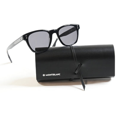 Montblanc MB0122S 001 Mens Authentic Sunglasses Black/Gray, 51mm - New