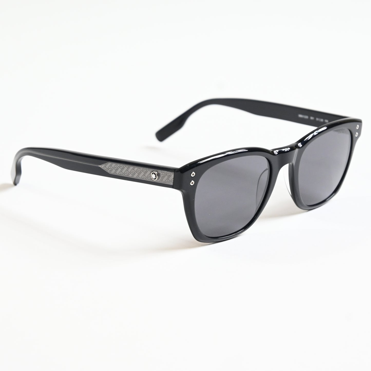 Montblanc MB0122S 001 Mens Authentic Sunglasses Black/Gray, 51mm - New