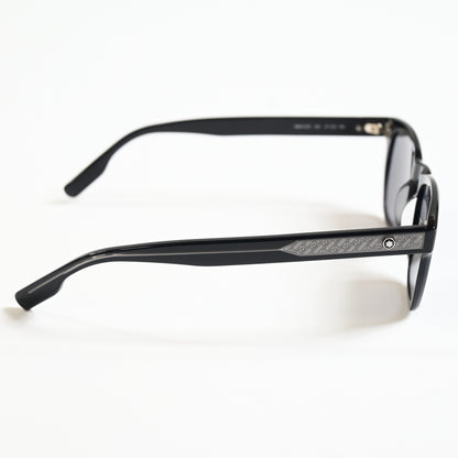 Montblanc MB0122S 001 Mens Authentic Sunglasses Black/Gray, 51mm - New
