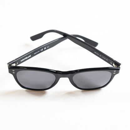 Montblanc MB0122S 001 Mens Authentic Sunglasses Black/Gray, 51mm - New