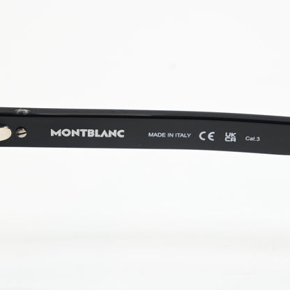 Montblanc MB0122S 001 Mens Authentic Sunglasses Black/Gray, 51mm - New