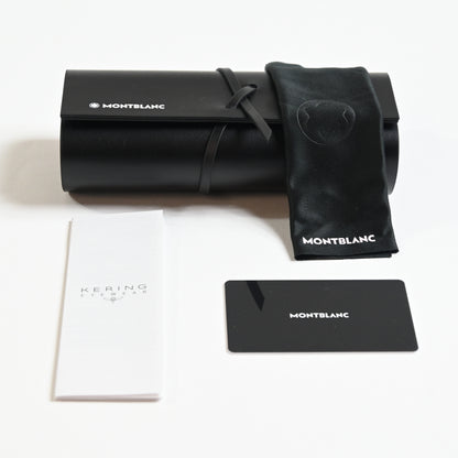 Montblanc MB0122S 001 Mens Authentic Sunglasses Black/Gray, 51mm - New