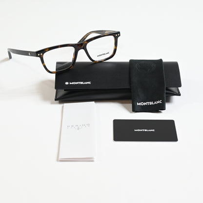 Montblanc MB0322O 002 Mens Authentic Eyeglasses Havana, 51mm - New