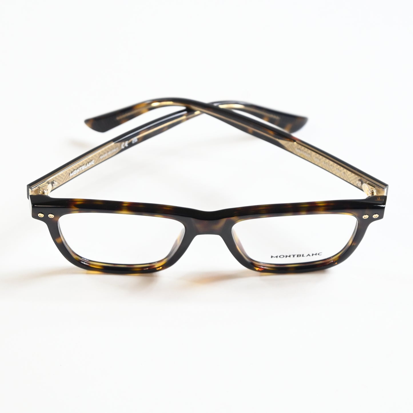 Montblanc MB0322O 002 Mens Authentic Eyeglasses Havana, 51mm - New