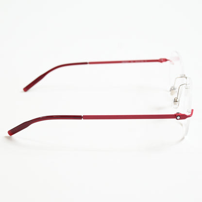 Montblanc MB0282O 004 Mens Authentic Eyeglasses Red/Silver, 49mm - New