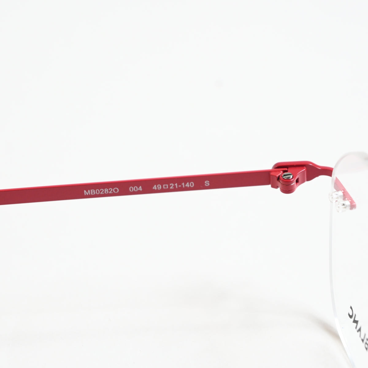 Montblanc MB0282O 004 Mens Authentic Eyeglasses Red/Silver, 49mm - New