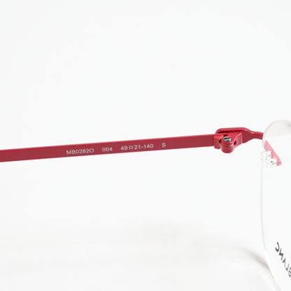 Montblanc MB0282O 004 Mens Authentic Eyeglasses Red/Silver, 49mm - New