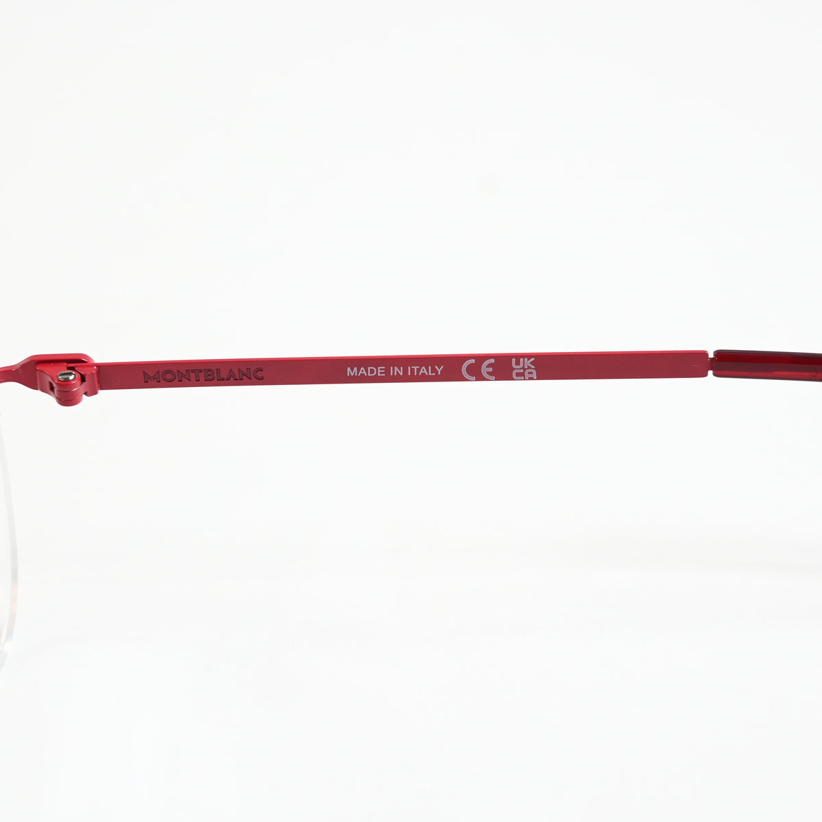 Montblanc MB0282O 004 Mens Authentic Eyeglasses Red/Silver, 49mm - New