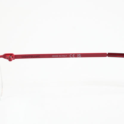 Montblanc MB0282O 004 Mens Authentic Eyeglasses Red/Silver, 49mm - New