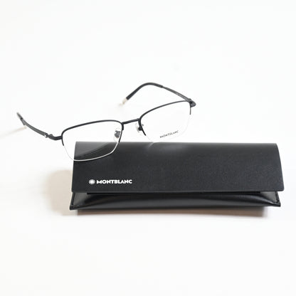 Montblanc MB0133O 001 Mens Authentic Eyeglasses Black, 54mm - New