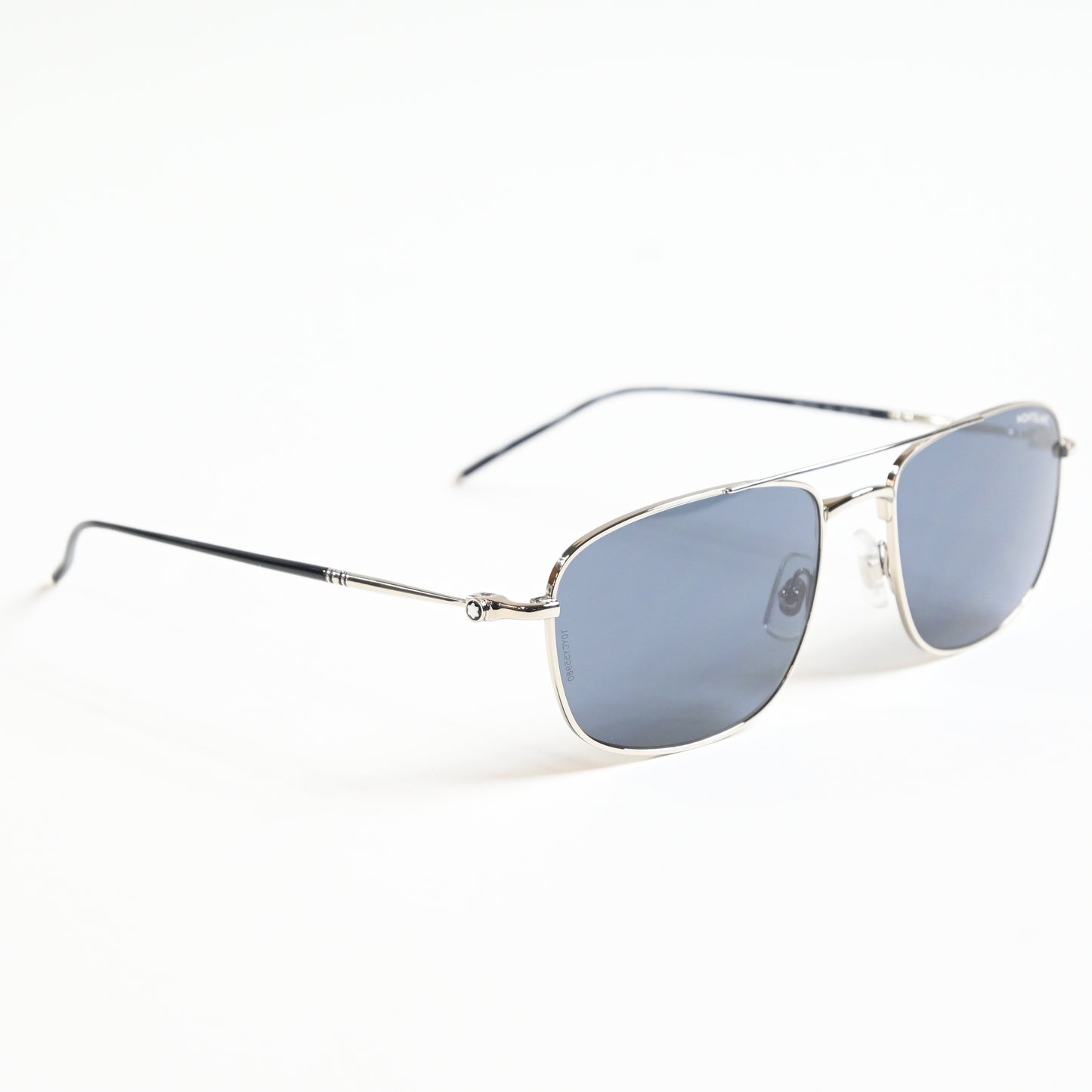 Montblanc MB0127S 001 Mens Authentic Sunglasses Silver/Gray, 56mm - New